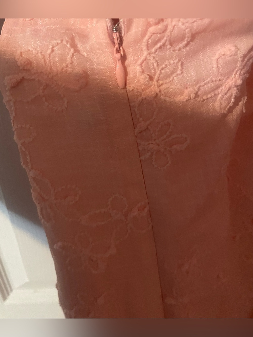 NWT No Boundaries Pink Coral Embroidered Ruffle Strap Mini Dress M 8/10 - Picture 11 of 11